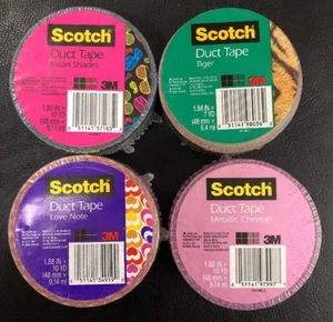 4 Rolls 3M Scotch Duct Tape Assorted 4 Types 1.88” x 10 Yds Lot 3 - Picture 1 of 2