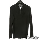 Emporio Armani Made in Italy Black Zip Cardigan Detachable Overlay Sweater 54 NR