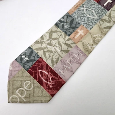 Corbata religiosa alas de águila para hombre fe esperanza amor pez cristiano seda Foto 1 de 4