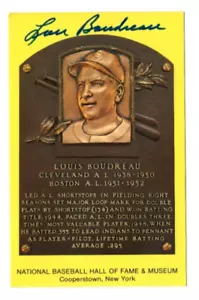 Lou Boudreau Autographed Hall of Fame Post Card - Picture 1 of 2