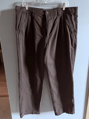 Мужские черные плиссированные передние прямые штанины брюки брюки брюки - George - размер 38x30 - Изображение 1 из 3