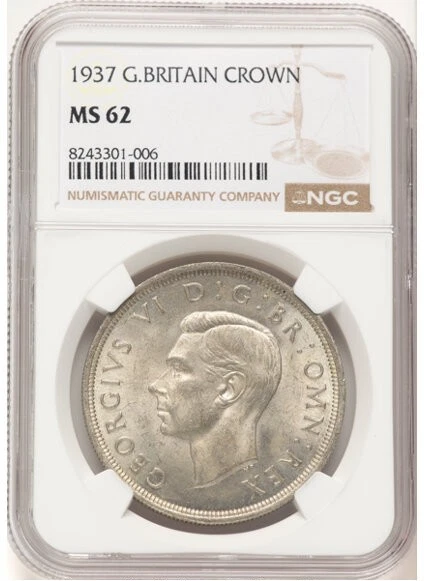 1937 ジョージ6世 Ⅵ クラウン 銀貨 PCGS MS64 英国 NGC 1937 ジョージ6世 Ⅵ クラウン 銀貨 PCGS MS64 英国 NGC イギリス