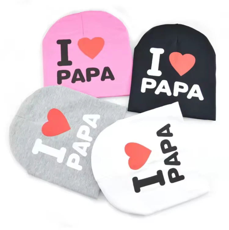(Set of 4!) I Love PAPA Kid Baby Infant Boy Girl Warm Hat New Born Beanie Gift - Image 1 of 1