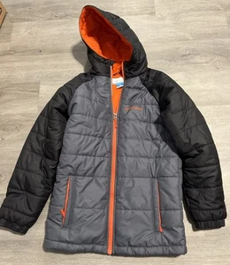 Columbia Sportswear Tree Time Hooded Puffer Jacket Youth Kids Boy Medium - Picture 1 of 4