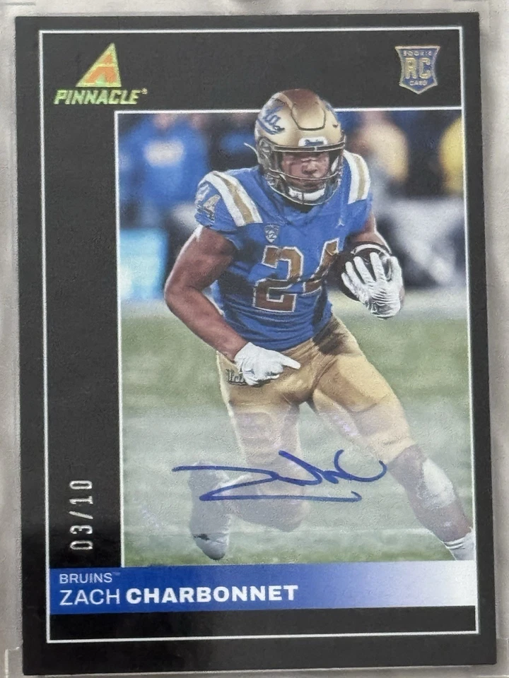 2023 Pinnacle Zach Charbonnet Rookie Auto /10 - Image 1 of 2