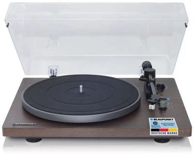 Giradischi noce, BT, auto, piatto alluminio, Blaupunkt TT200TX, COME NUOVO