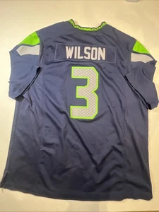 Russell Wilson Seattle Seahawks Football Jersey Mens XL Navy Blue NFL Shirt Nike - Picture 1 of 8