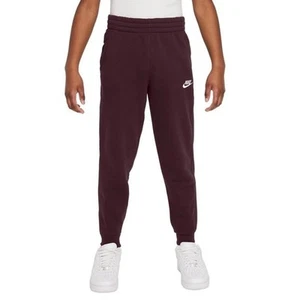 NWT - Kids' Nike Sportswear Club Fleece Joggers - Size M - Burgundy Crush/White - Picture 1 of 4