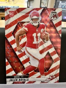 2025 Panini Mosaic Jalen Royals RC #313 Red & White Stripe Prizm KC Chiefs - Picture 1 of 1