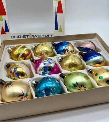 MCM Vidrio Surtido Pintado a Mano Brillante Brite Adornos Polonia Estrellas Atómicas ✨ Foto 1 de 4