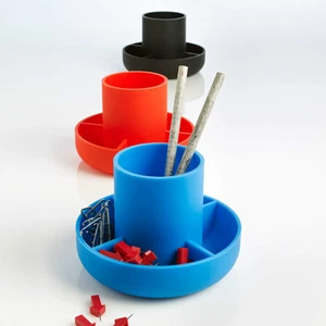 Ideas de Diseño LÁPIZ BLISH CADDY TAZA CON BANDEJA oficina escritorio accesorio superior - Imagen 1 de 1
