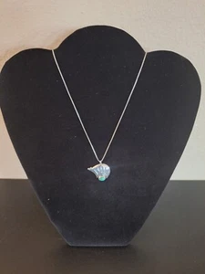 Vintage Navajo Türkis Sterlingsilber Bär Anhänger Halskette signiert L B - Bild 1 von 3
