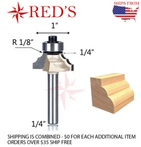 Tideway Pro LC08020804 1/4" Wide Double Curve Moulding 1/4" shank router bit - Picture 1 of 1