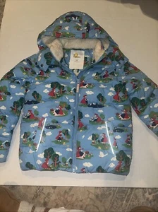 Mini Boden Girl Puffer Coat 11-12Y Little Red Riding Hood Removable Hoodie EUC - Picture 1 of 8