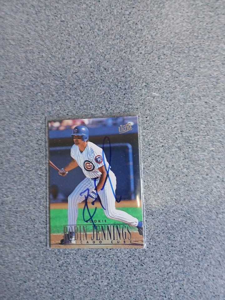 Robin Jennings Signed In Person 1996 Fleer Ultra Cubs Card A2 - Image 1 of 1