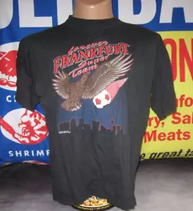 T-shirt EINTRACHT FRANKFURT squadra cecchino calcio vintage CHW uomo grande UEFA RARA - Foto 1 di 4