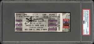 Allen Iverson Signed 2001 NBA Finals Debut STEPOVER Ticket Stub 48 Points PSA - Picture 1 of 2
