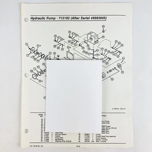 Hustler Excel Hydraulic Pump 712182 Expanded View & Parts Numbers - Picture 1 of 1