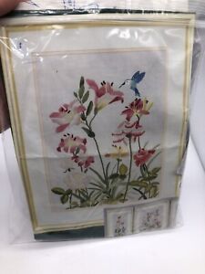 Elsa Williams Crewel Embroidery Kit *Read* Gifts of Spring Centerpiece