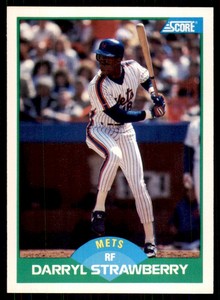 1989 Score Darryl Strawberry New York Mets #10
