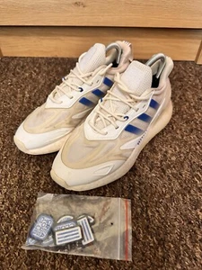 Adidas ZX 2K BOOST 2.0 Turnschuhe Weiß Blau GX1007 Herren Größe 6 UK Selten - Bild 1 von 9