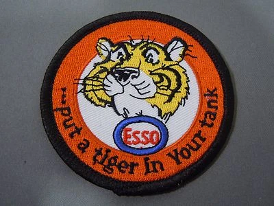 ESSO- Put a Tiger in your Tank - Embroidered Iron On Uniform-Jacket Patch 3" - Image 1 of 2