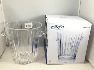 NIB Mikasa Revel Crystal Glass 6" Ice Bucket Original Box - Picture 1 of 6