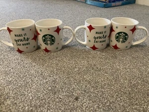 Starbucks 2023 Make Yours At Home Christmas Festive Mug Mugs X 4 Set - Picture 1 of 11