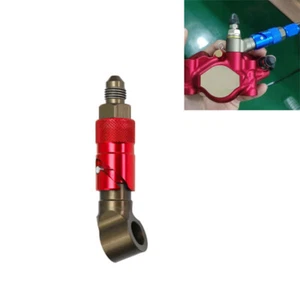 Aluminum Motorcycle AN3 Brake Caliper Quick Release Brake Line Connector Red - Foto 1 di 5