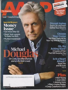 AARP February March 2016 Michael Douglas, Disrupt Aging, Aching Back, Neil Youn - Imagen 1 de 1