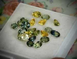 mehrfarbiger Saphir oval besetzt 10,8total carats - Bild 1 von 4