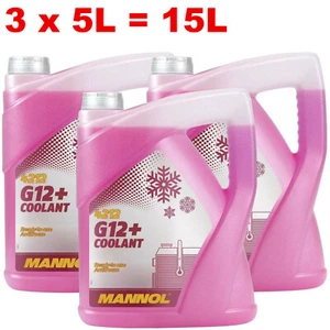 COOLANT ANTIFREEZE G12+ RED READY MIXED 5L LONG LIFE GERMAN HI SPEC 1-20 LITRES - Picture 1 of 6