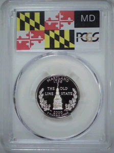 2000-S 25C State Quarter Maryland PCGS PR69 DCAM 90% Silver 24lucl0511 - Picture 1 of 4