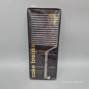 VTG Rowoco Kitchen Quality Tool Cake Breaker Slicer Silver Metal Handle with Box - Picture 1 of 7