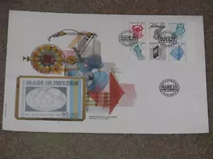 Sweden-Made in Sweden Booklet Pane--Oversize FDC, Scott# 1496-1501a - Picture 1 of 1