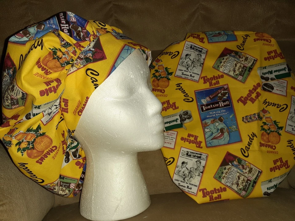 Movie Theater Candy Bouffant Medical Scrub Surgery Hat SIZE MEDIUM - Image 1 of 1