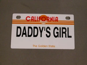 New DADDY'S GIRL Mini Novelty California Sunset License Plate Desk Bike Daughter - Picture 1 of 3