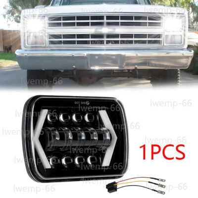 for Chevrolet K1500 K2500 K3500 1988-99 Pickup 5x7" 7x6" Led Headlight HI/Lo DRL - Image 1 of 4