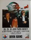 Publicité advert concert tournée advertising ZZ TOP 1991 FRANCE tour BRYAN ADAMS
