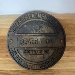 Vintage Cast Iron The Purmutit Company Water Meter Plant Plaque DS - Picture 1 of 11