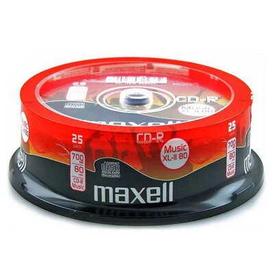 Maxell 628529 - 25 Audio CD-R 80 Min Music XL2 48x XLII cake