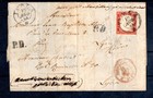 1861 12 AGOSTO C.40 SASS 16Da USATO IN USO SINGOLO SU LETTERA SPEDITA DA IMOLA