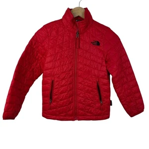 Youth Red North Face Puffer Jacket Thermoball Insulated Small (7/8) - Picture 1 of 12