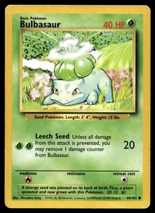 Bulbasaur 044/102 Pokemon Base Set Unlimited Non Holo (MP) - Bild 1 von 2