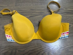Victoria's Secret Pink Women's Bra underwire size 36DD Yellow - Picture 1 of 2