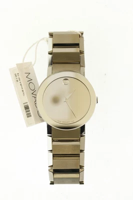 Reloj Movado 0606093 Zafiro Acero Inoxidable Pulsera Plata-Esfera Espejo Foto 1 de 4
