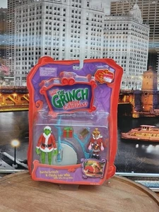 Dr. Seuss How The Grinch Stole Christmas Santa Grinch and Cindy Lou Who Figures - Picture 1 of 7