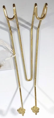 Flor de ciruelo 7" a 9" placa soporte elástico tono dorado con herrajes colgantes Foto 1 de 4