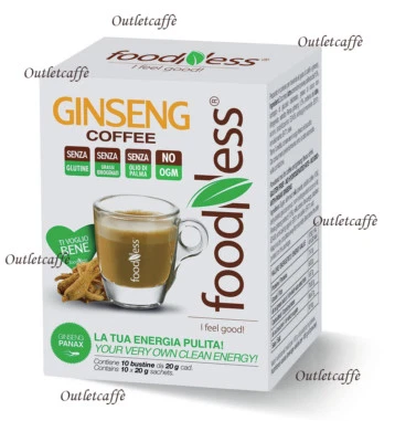 180 Capsule FoodNess Caffè Al Ginseng Compatibile Dolce Gusto Senza Glutine