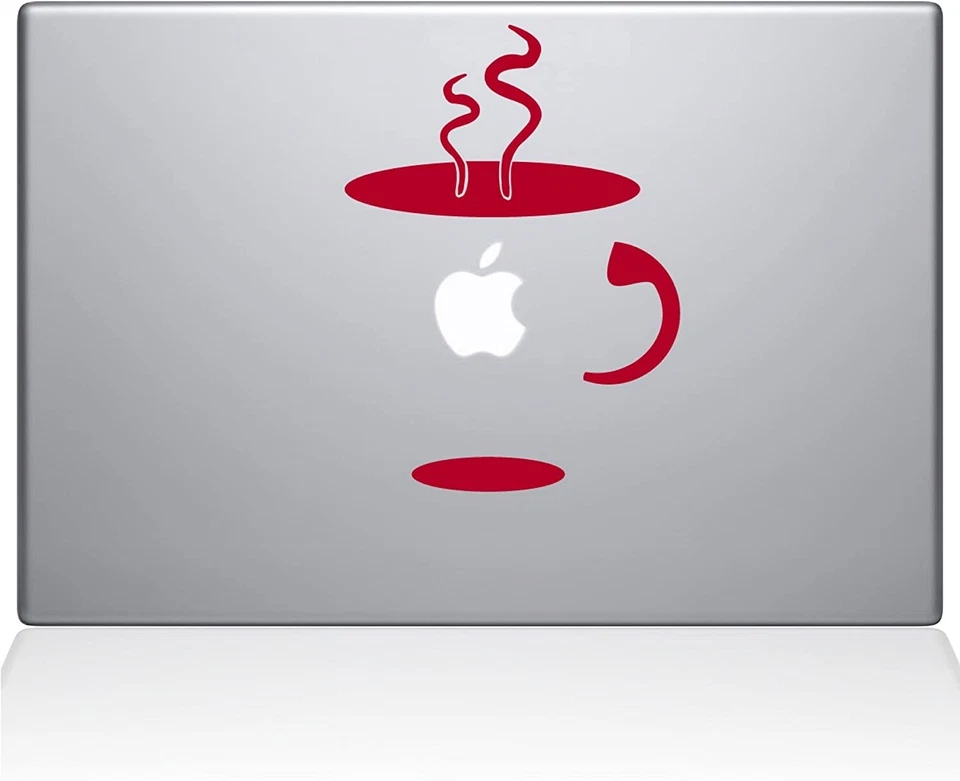 0059-MAC-13X-DRMacBook Decal Vinyl Sticker 13  Decal Guru Cup of Coffee  - Image 1 of 1